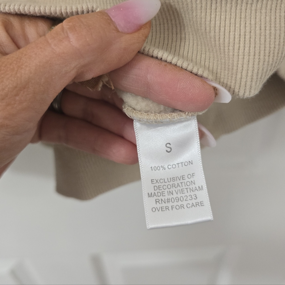 Essentials Fear Of God Khaki Sweatshirt Hoodie Size S - Picture 7 of 9